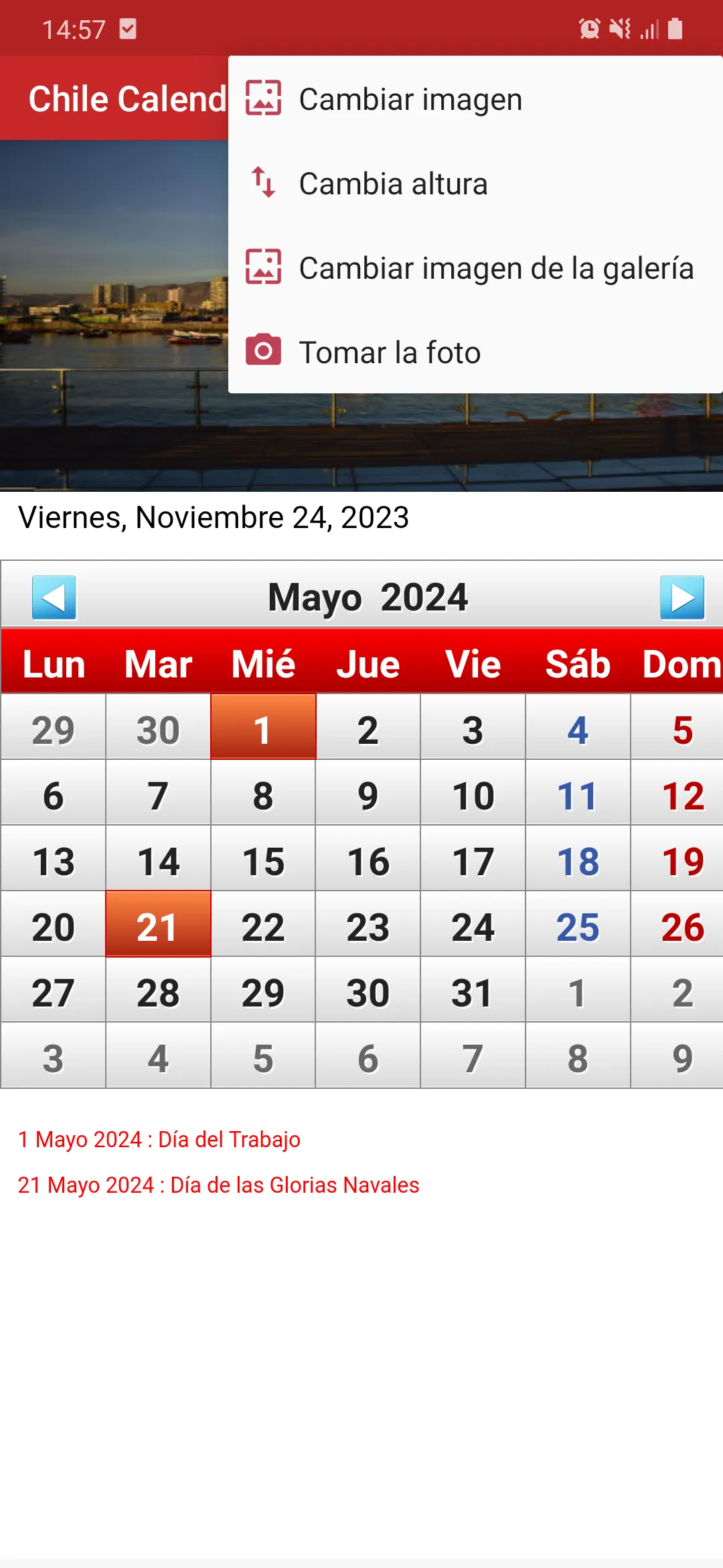 Chile Calendar 2025 | Indus Appstore | Screenshot