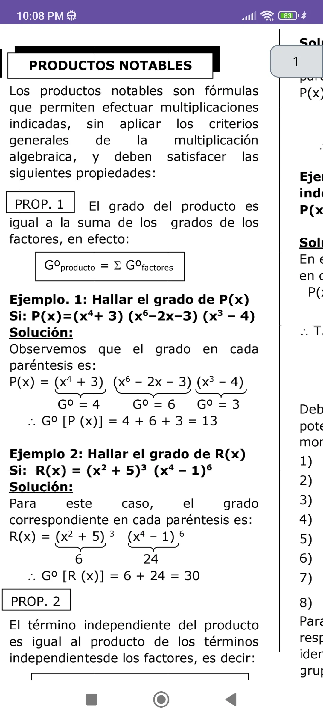 Álgebra Preuniversitario | Indus Appstore | Screenshot