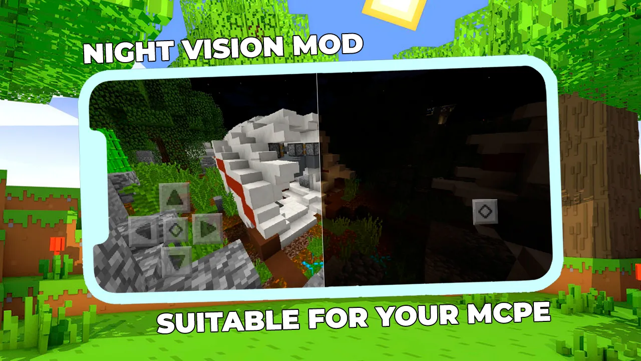 Night Vision Mod Minecraft PE | Indus Appstore | Screenshot