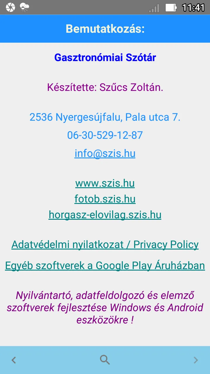 Gasztronómiai Szótár | Indus Appstore | Screenshot