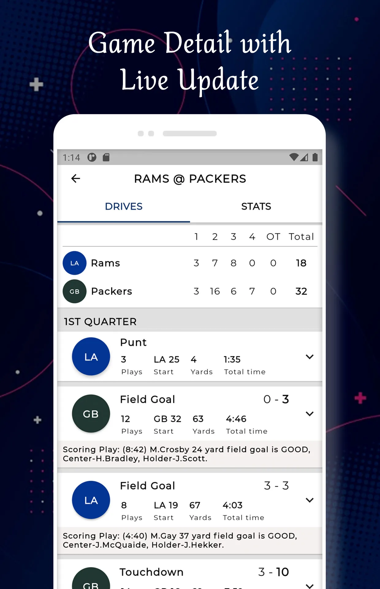 Los Angeles - Football Score | Indus Appstore | Screenshot