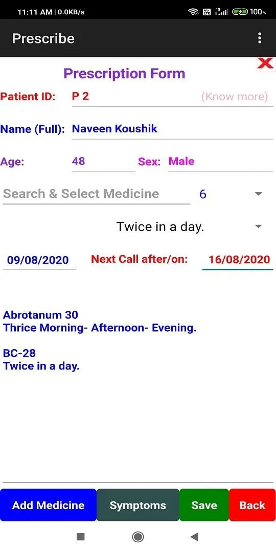 Homeopathy Patient Recorder | Indus Appstore | Screenshot