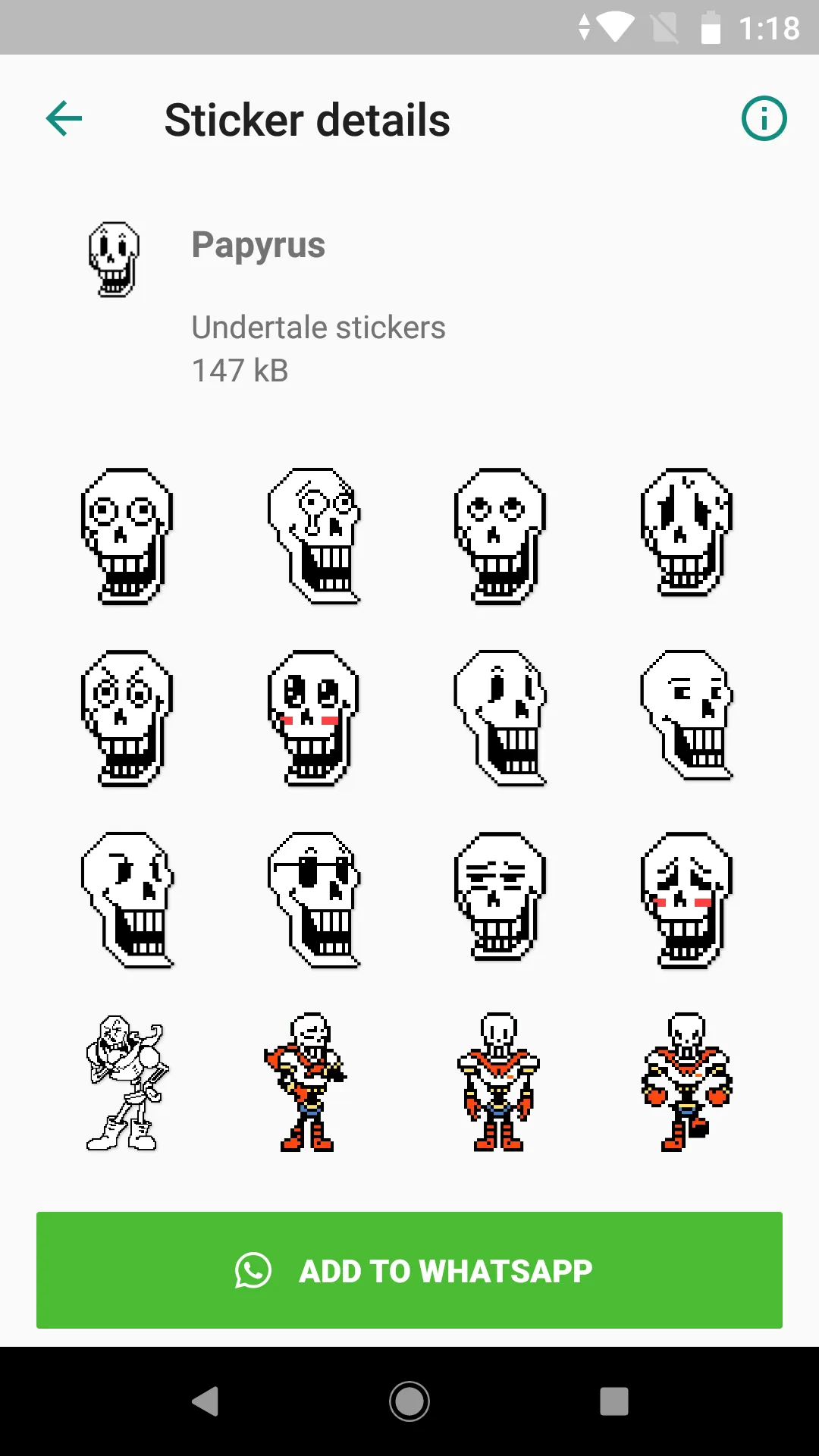 UNDERTALE WhatsApp Stickers | Indus Appstore | Screenshot