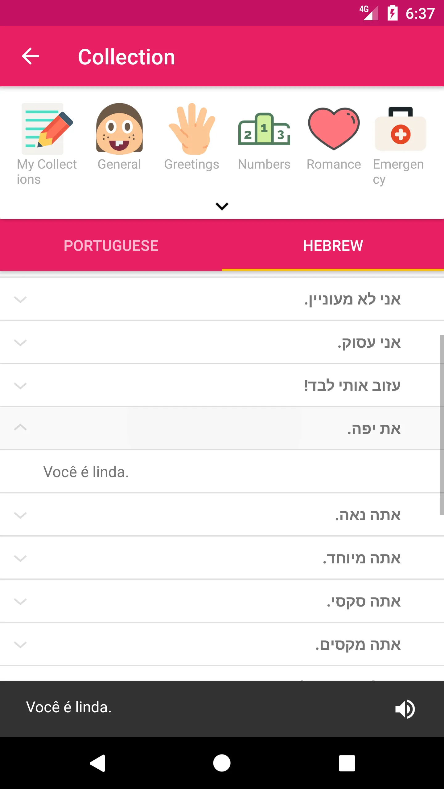 Portuguese Hebrew Dictionary | Indus Appstore | Screenshot