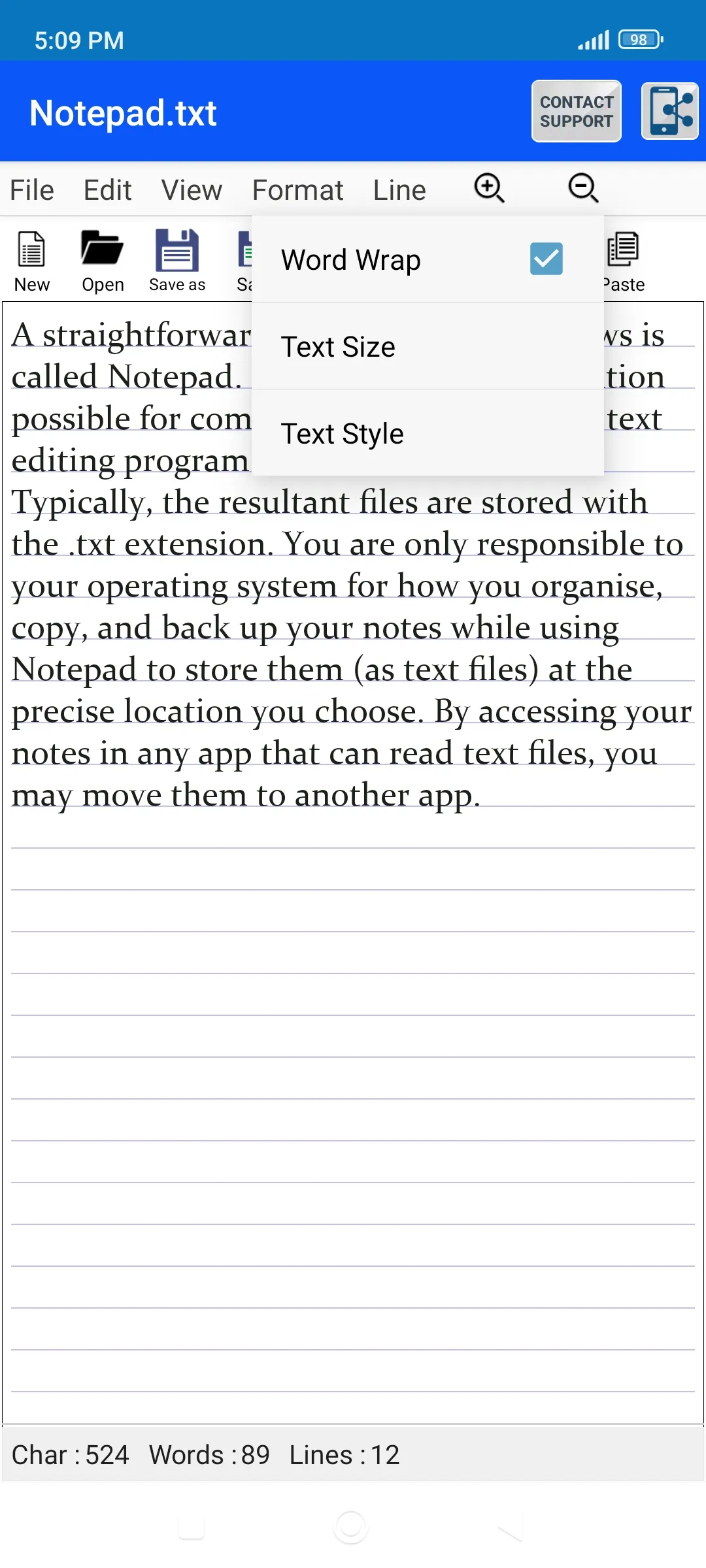 Edit Text Files TXT File Maker | Indus Appstore | Screenshot