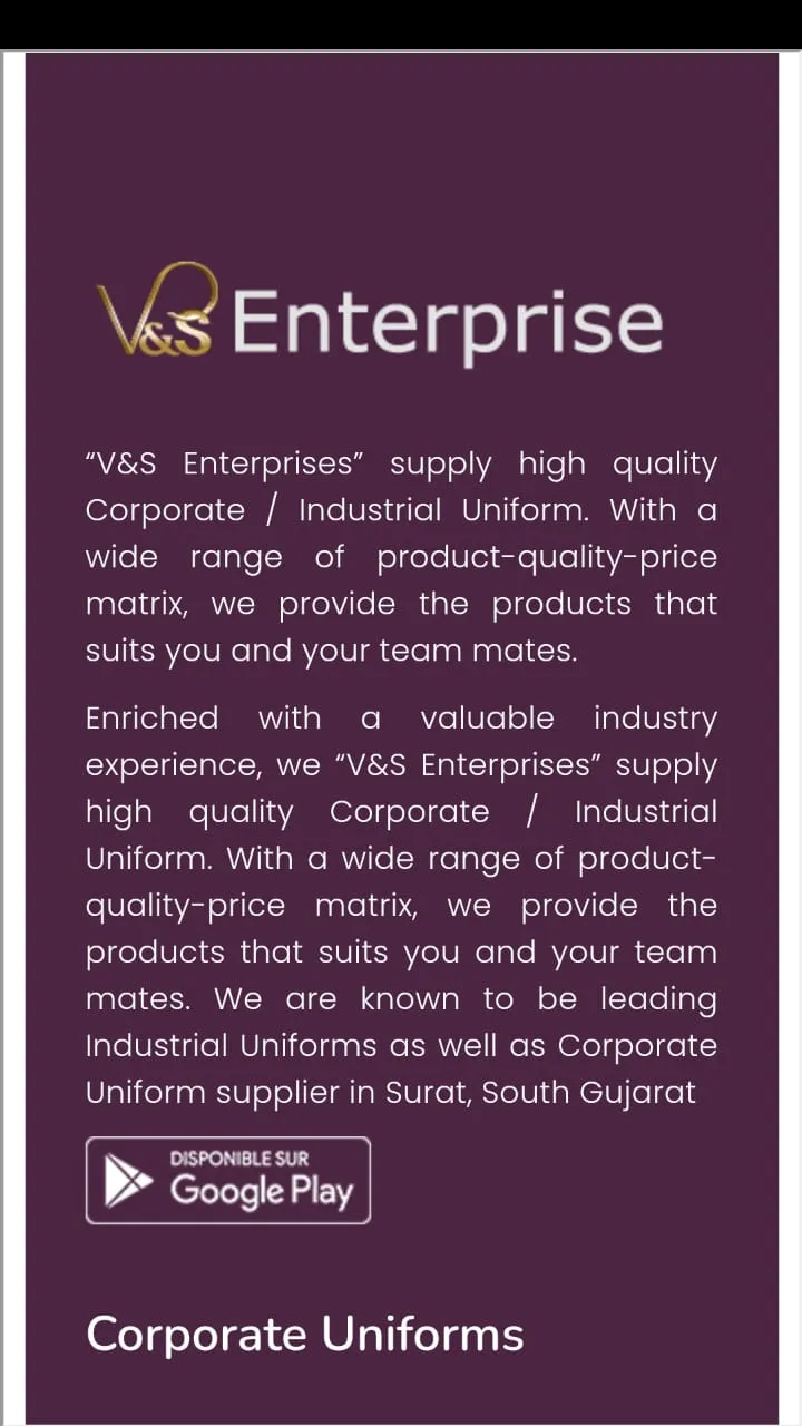 V&S Enterprises | Corporate Un | Indus Appstore | Screenshot