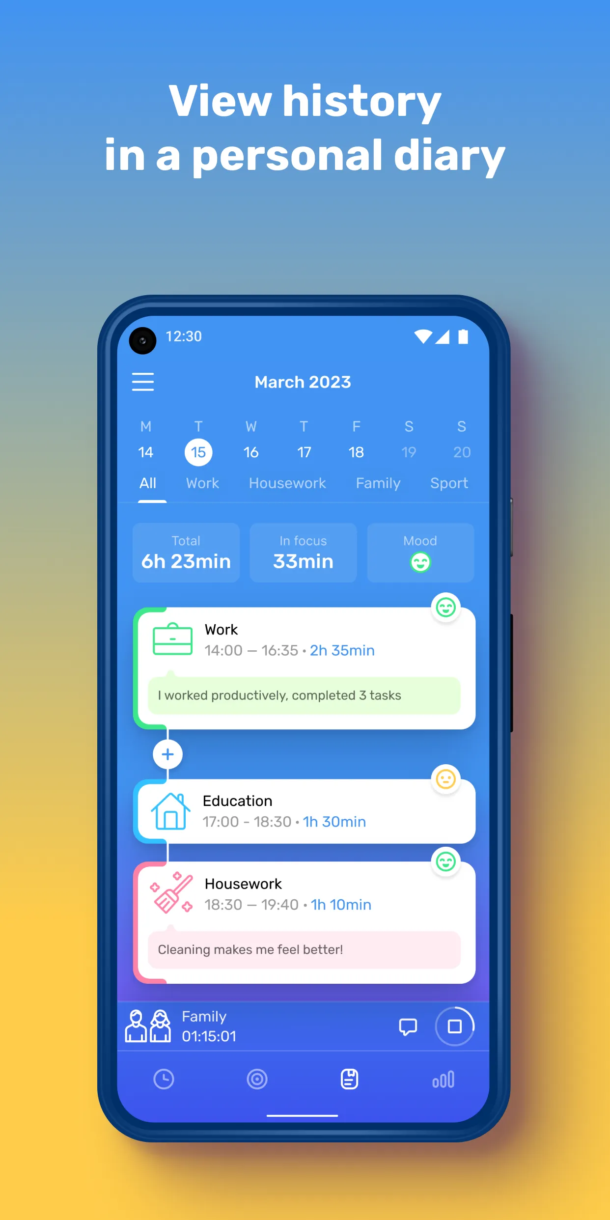 Worktime - time tracker, goals | Indus Appstore | Screenshot