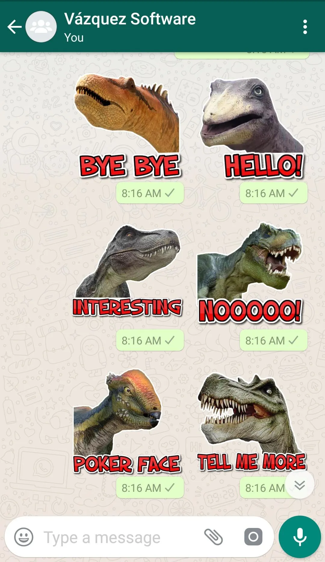 WASticker Dinosaurs | Indus Appstore | Screenshot