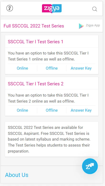 SSC CGL | Zigya | Indus Appstore | Screenshot