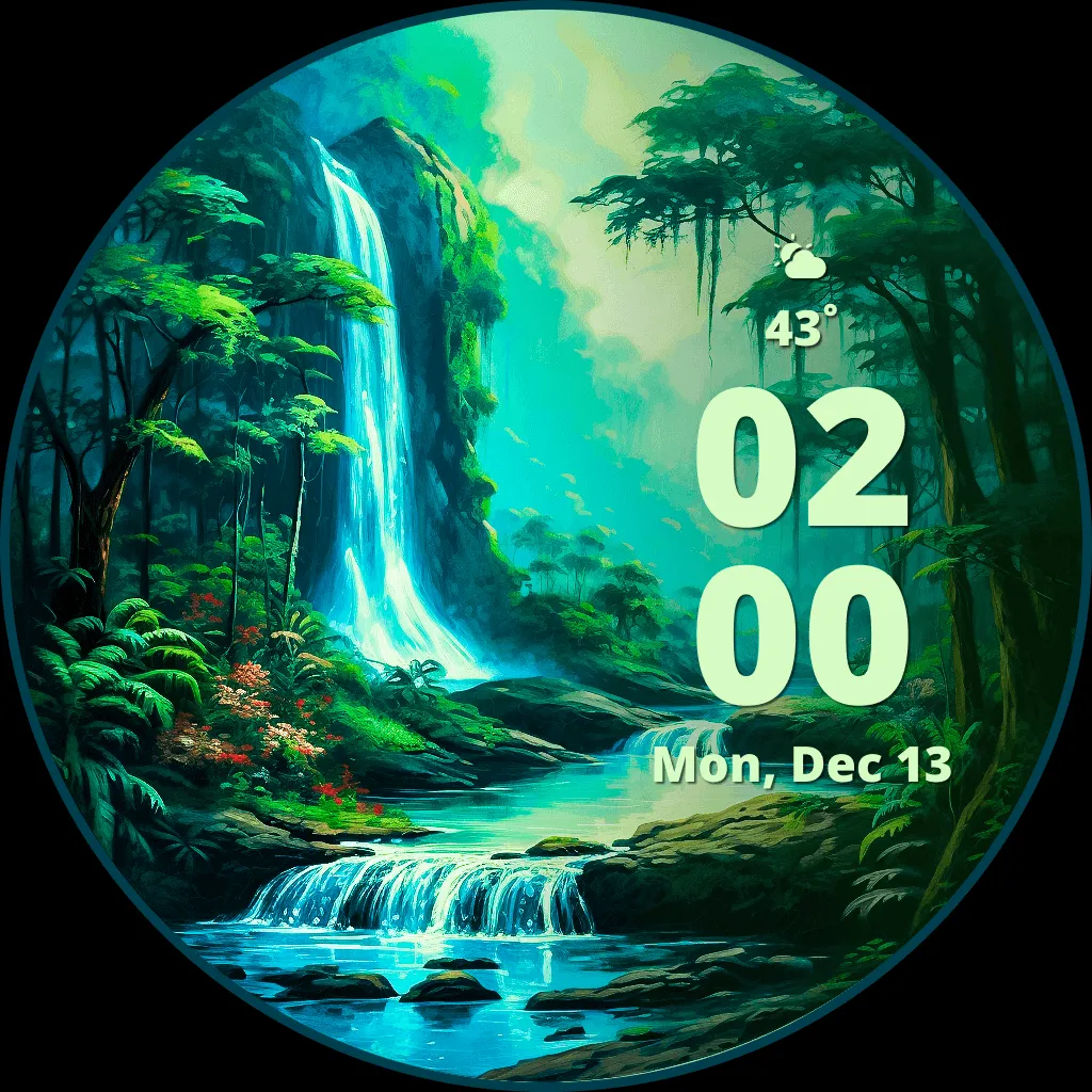 Waterfall Watch Face | Indus Appstore | Screenshot