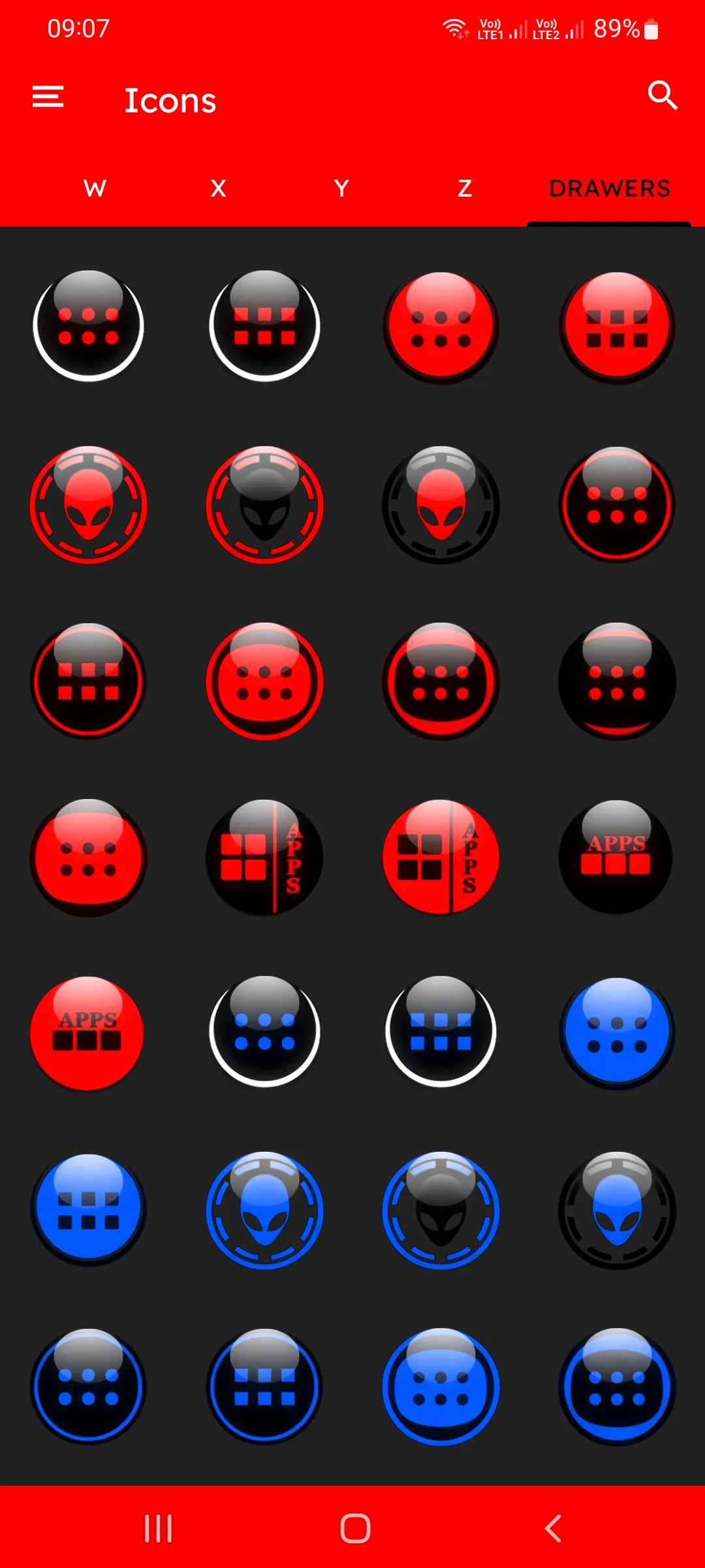 Red Pixl Glass Icon Pack | Indus Appstore | Screenshot