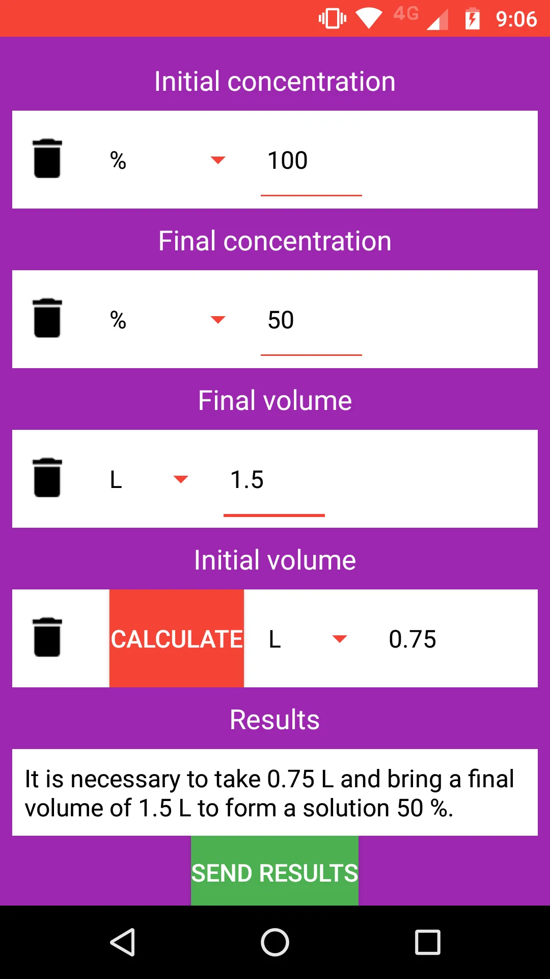 Chemical Solution Calculator | Indus Appstore | Screenshot