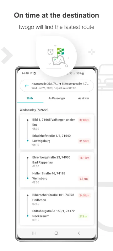 twogo - ADAC Pendlernetz | Indus Appstore | Screenshot