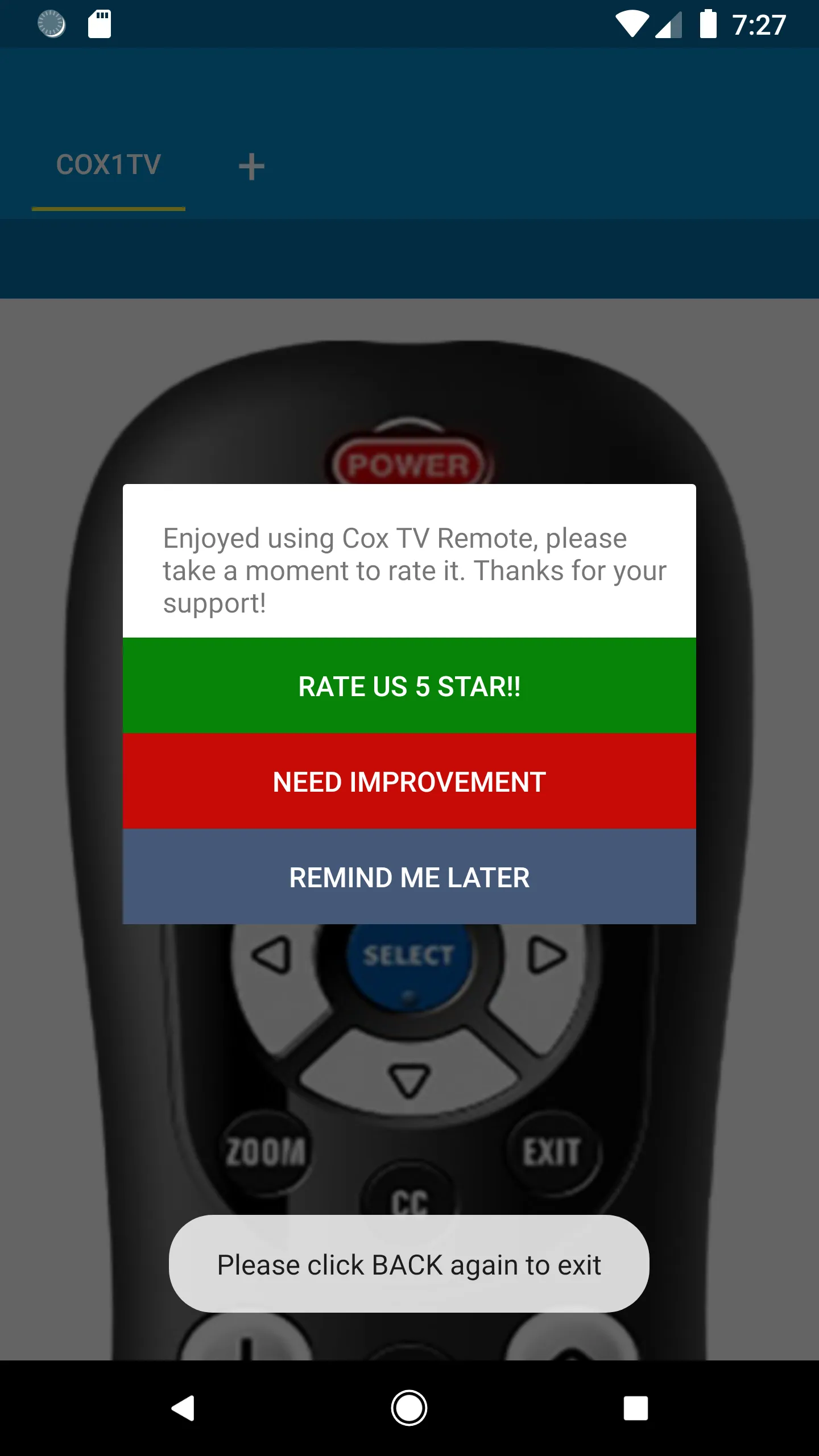 Cox TV Remote Control | Indus Appstore | Screenshot