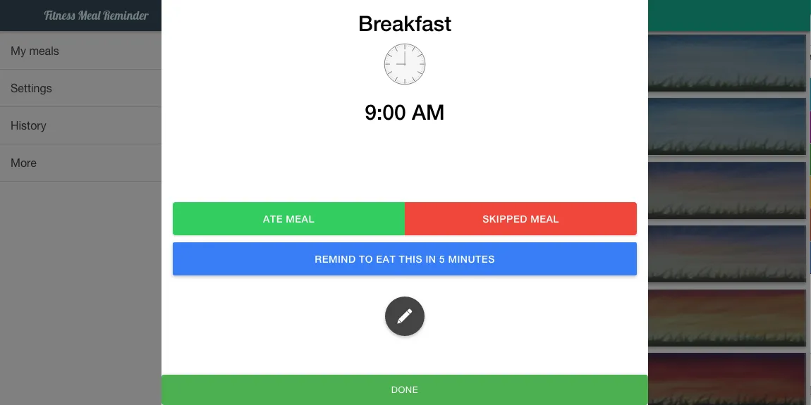 Fitness Meal Reminder | Indus Appstore | Screenshot