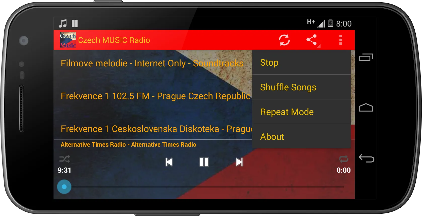 Czech MUSIC Radio | Indus Appstore | Screenshot