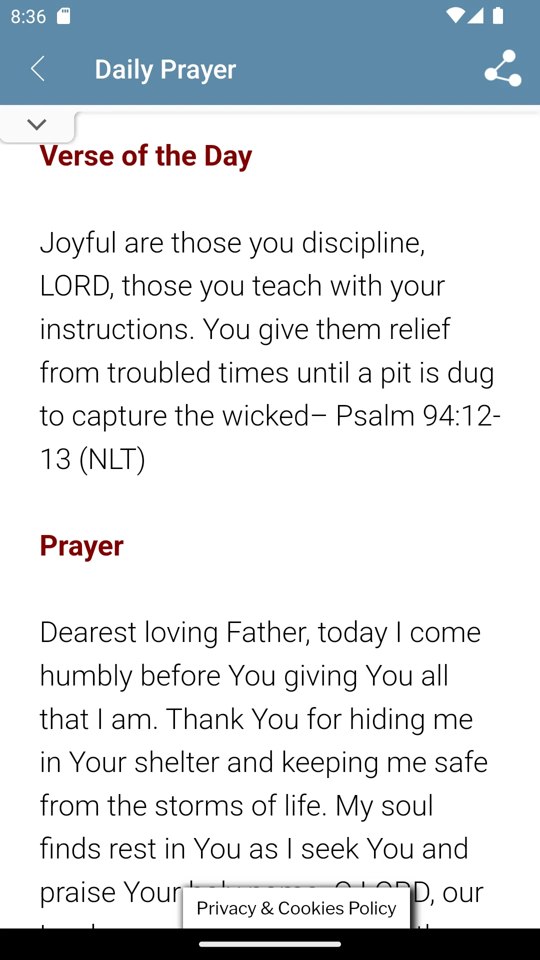 Morning & Evening Prayers | Indus Appstore | Screenshot