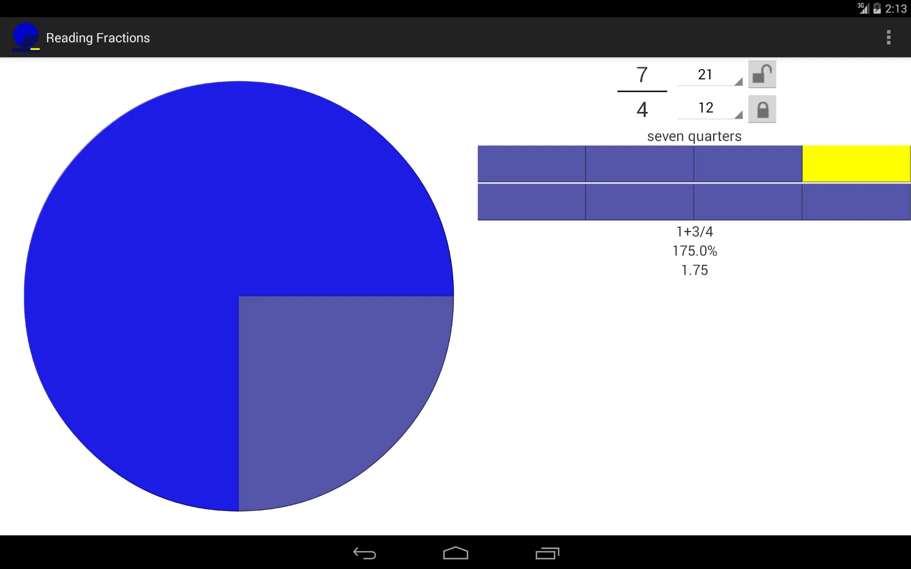 Reading fractions | Indus Appstore | Screenshot