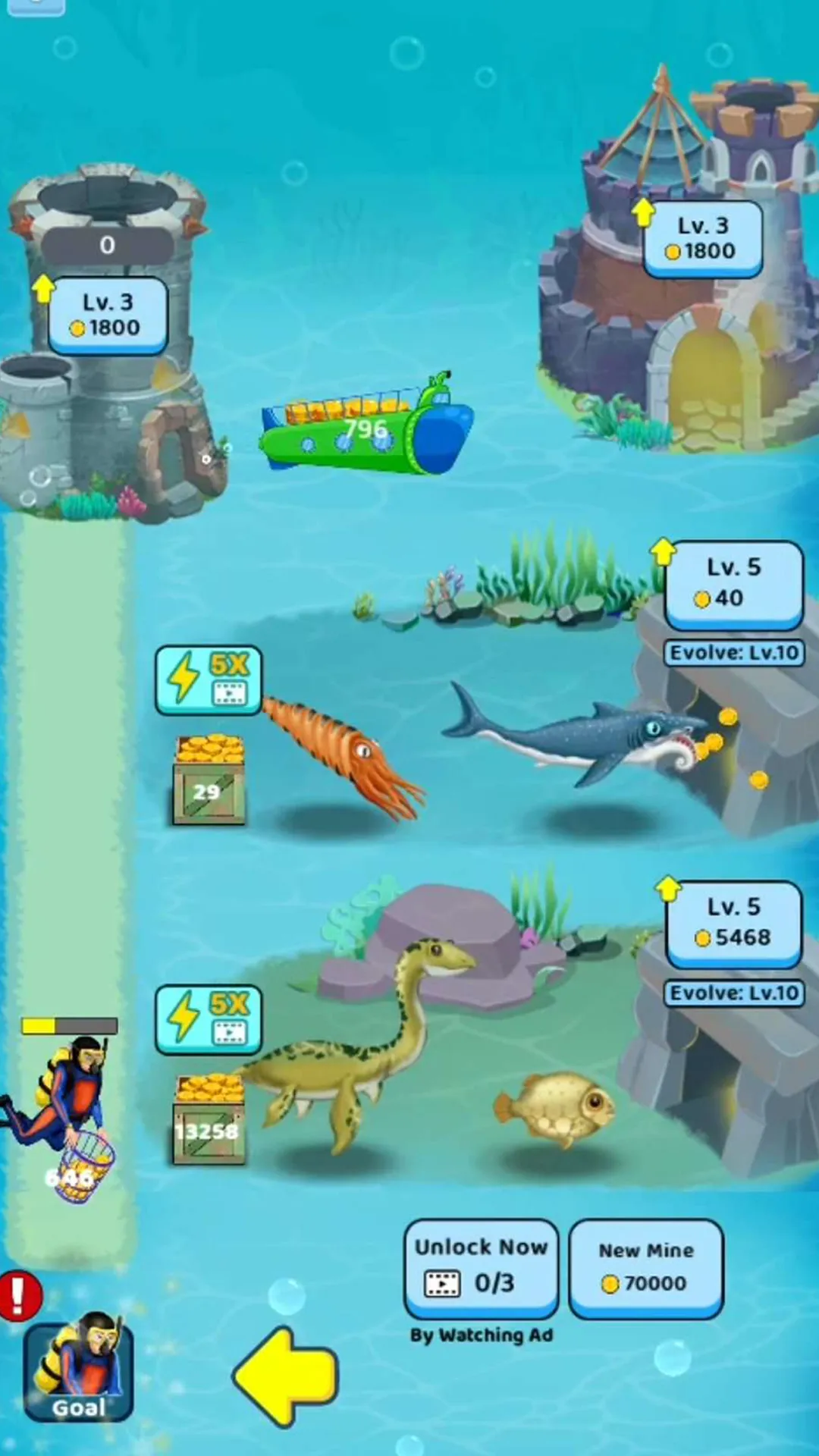 Idle Water Dino Tycoon | Indus Appstore | Screenshot