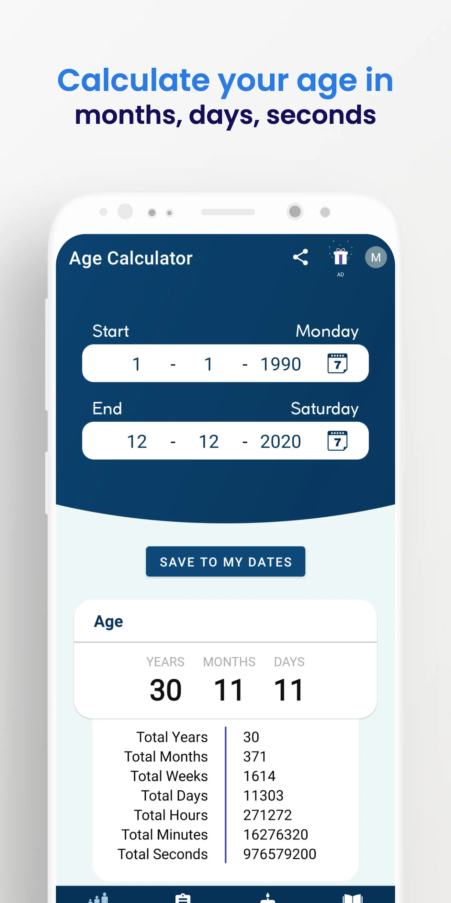Age Calculator - Date of Birth | Indus Appstore | Screenshot