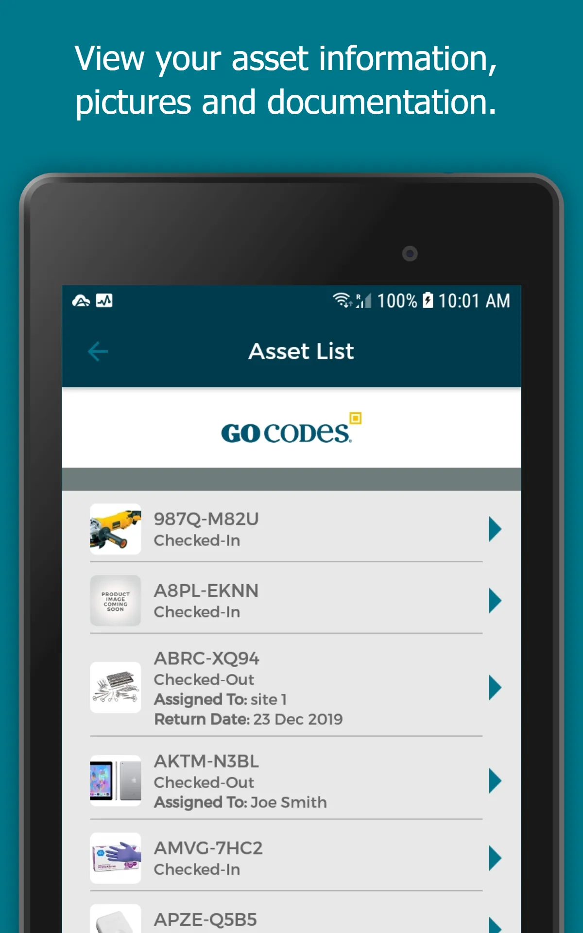 GoCodes Asset Tracking | Indus Appstore | Screenshot