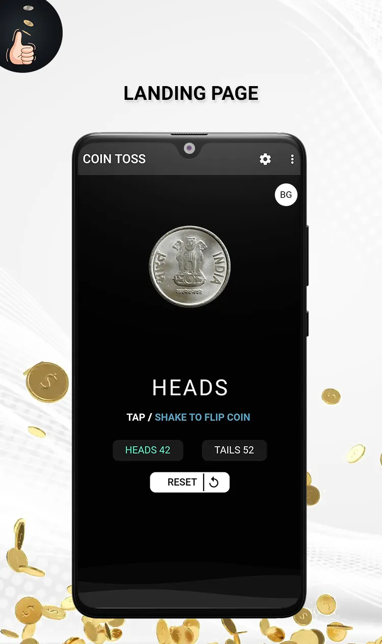 Coin Toss - Simple Coin Flip A | Indus Appstore | Screenshot