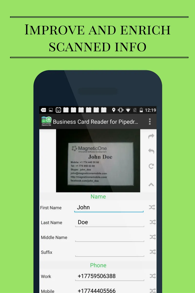 Business Card Reader for Piped | Indus Appstore | Screenshot
