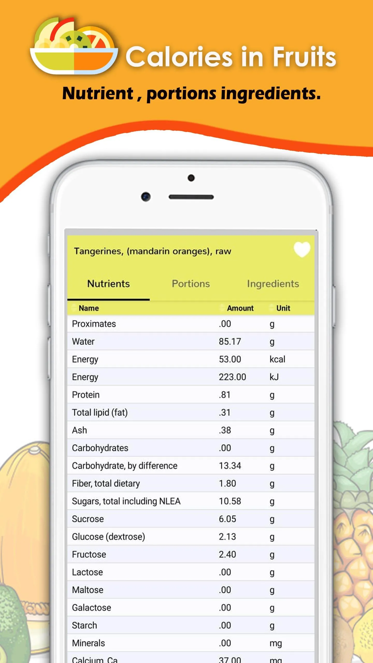 Calories in Fruits | Indus Appstore | Screenshot