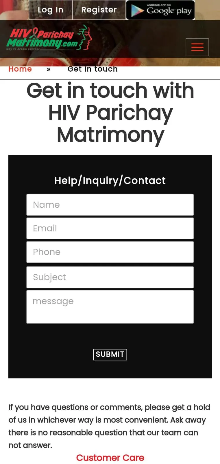 HIV Parichay Matrimony | Indus Appstore | Screenshot