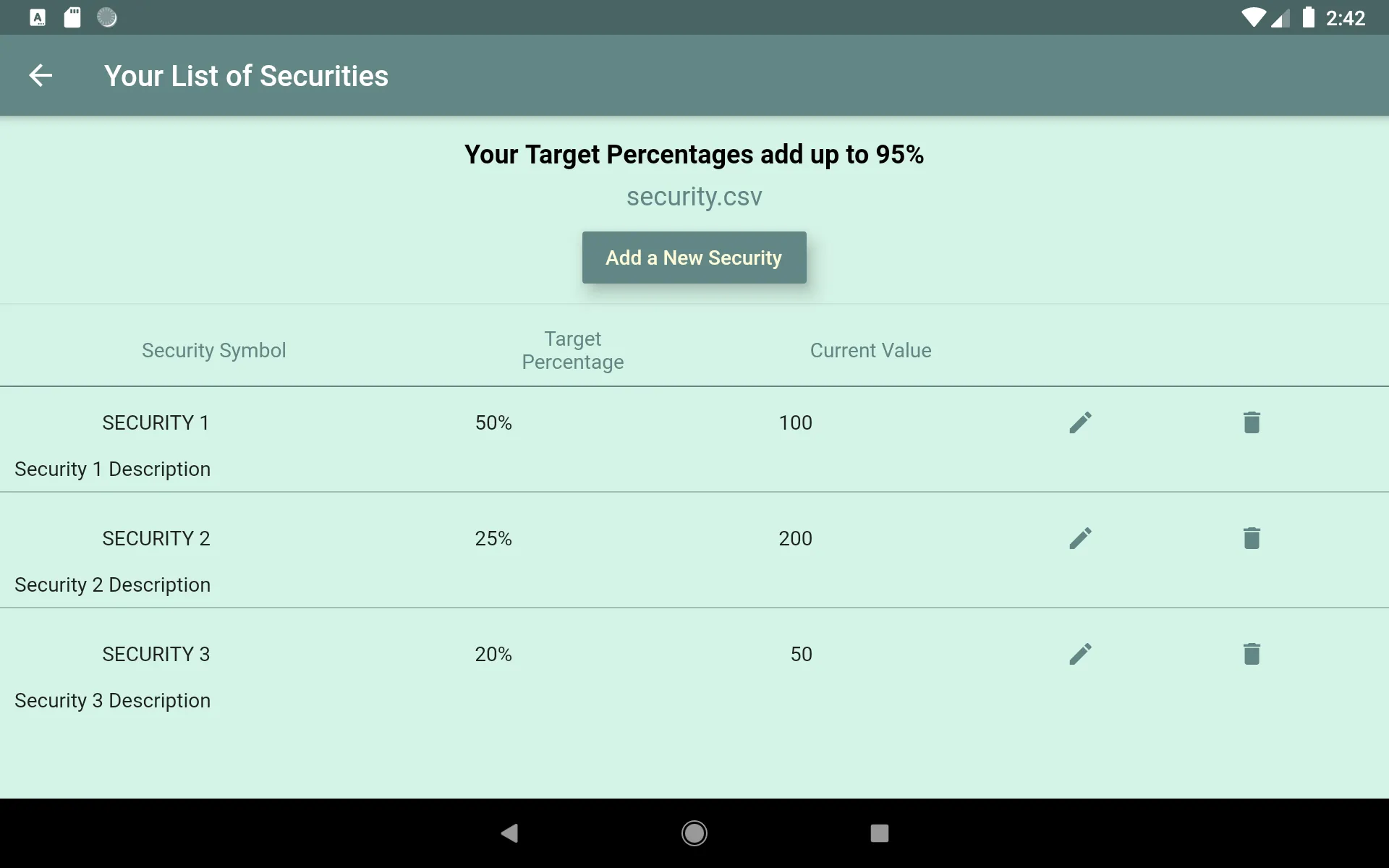 Portfolio Rebalancer | Indus Appstore | Screenshot