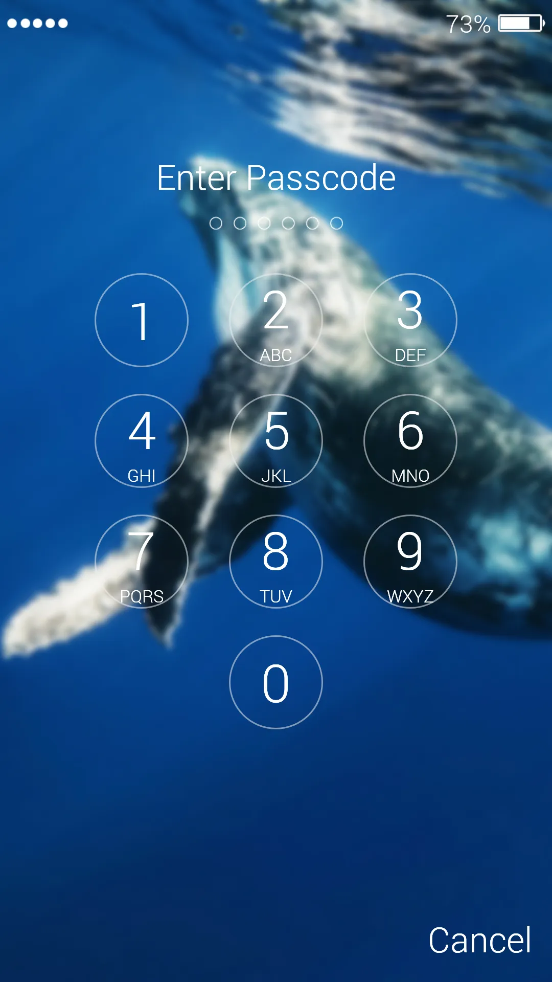 Blue Whale Lock Screen | Indus Appstore | Screenshot