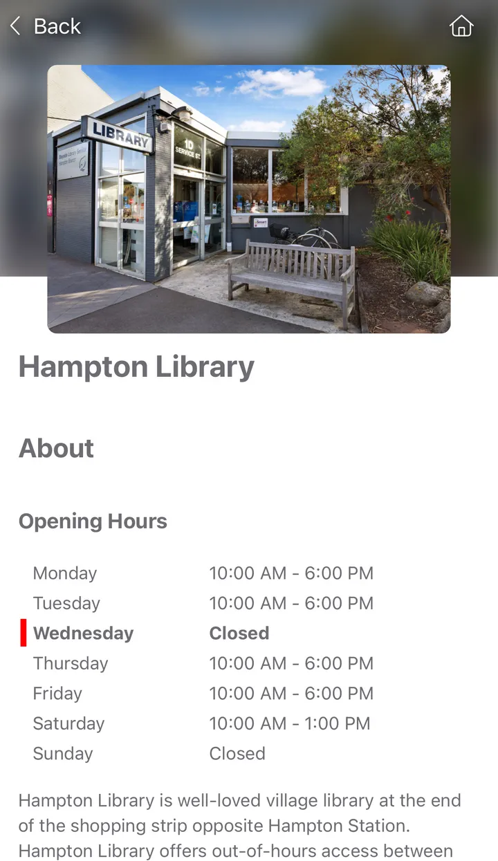 Bayside Library Service | Indus Appstore | Screenshot