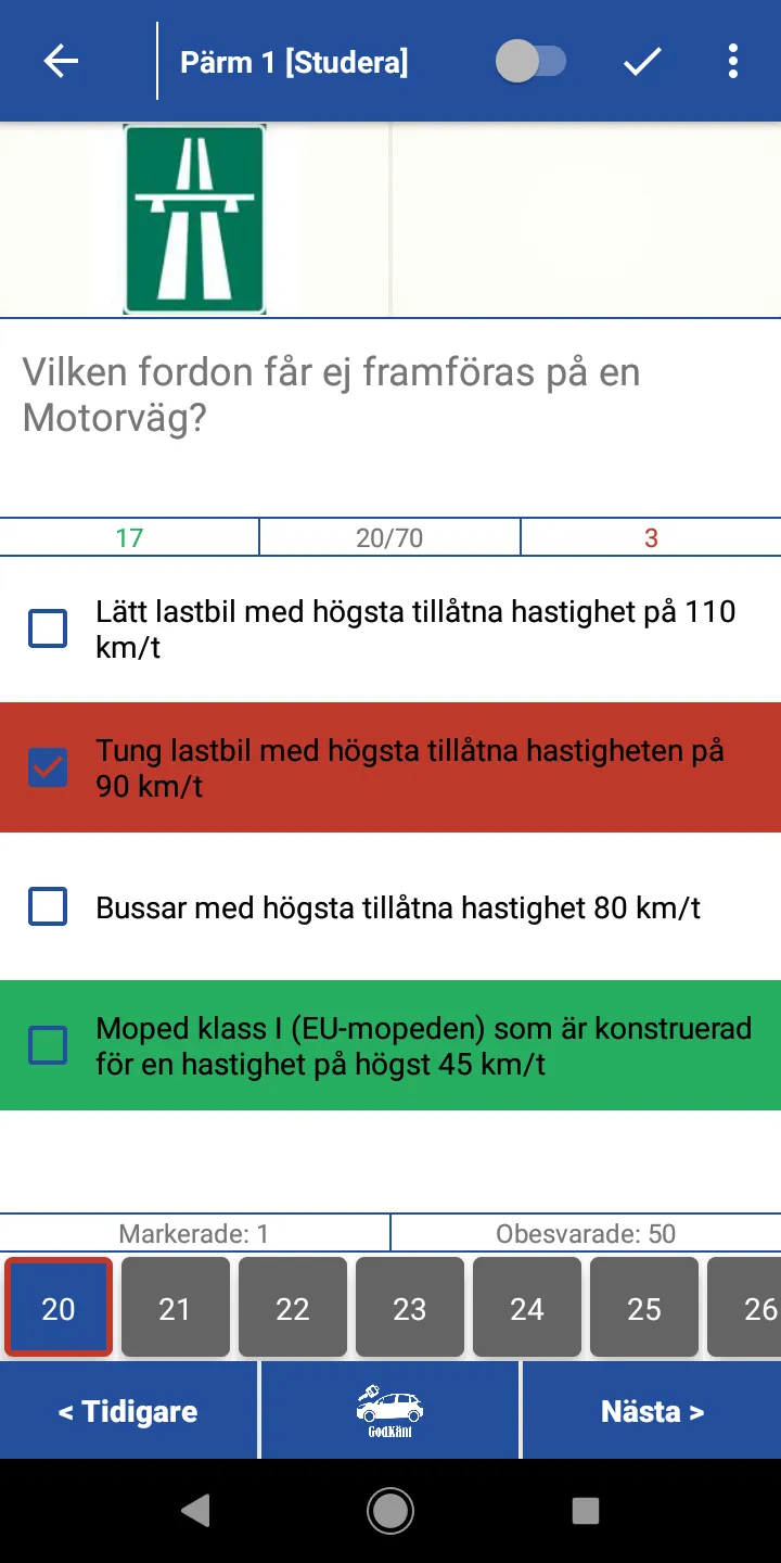 GodKänt teoriprov på svenska | Indus Appstore | Screenshot