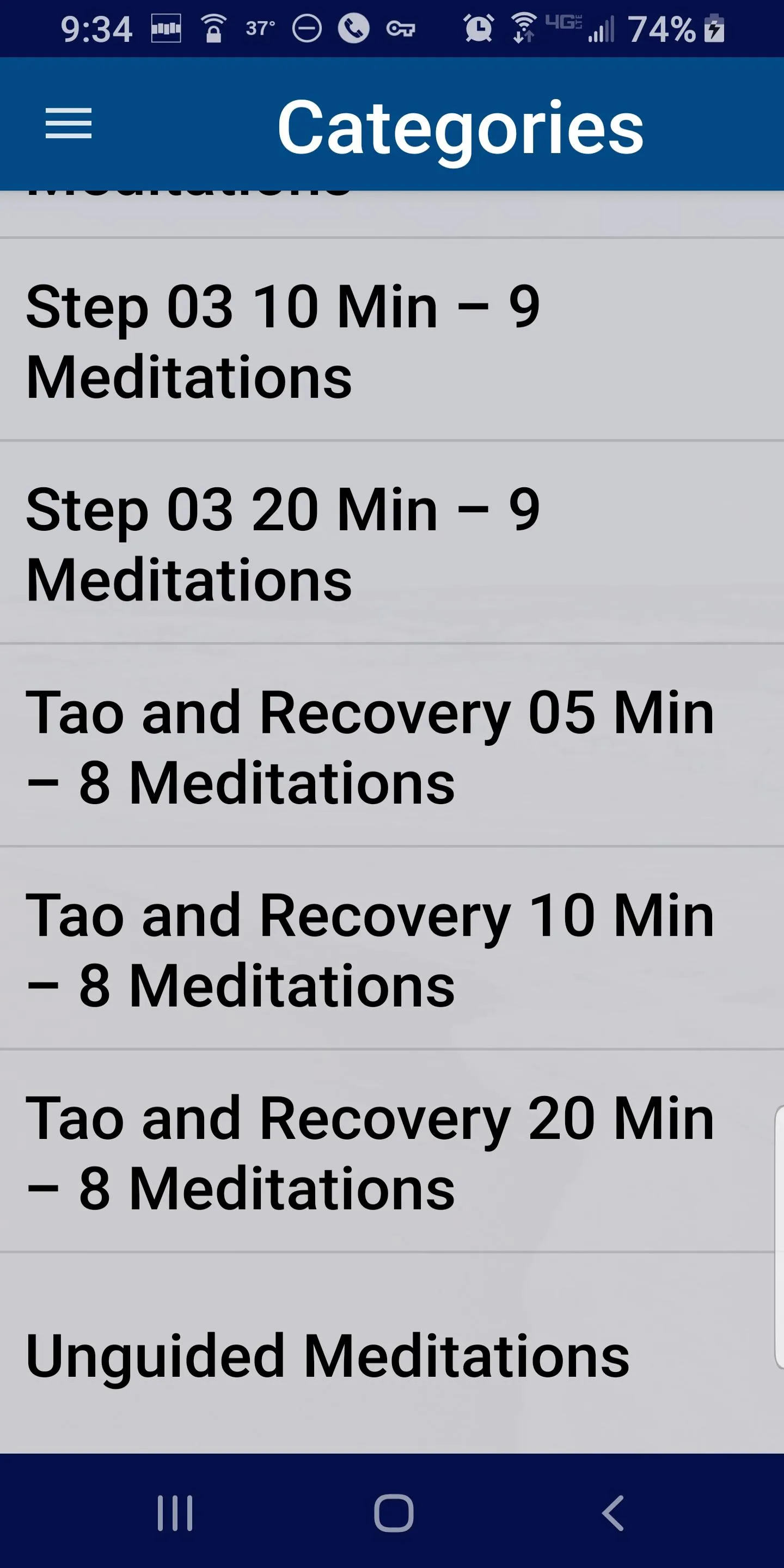 Sober Meditations and Recovery | Indus Appstore | Screenshot