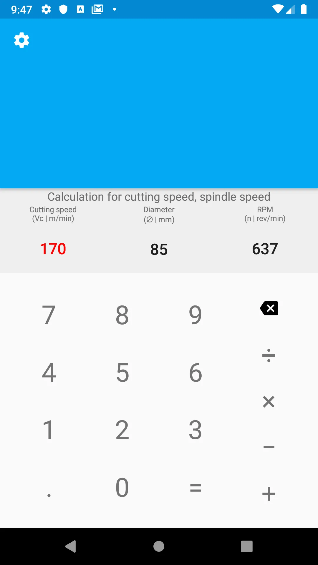 CNC calculator | Indus Appstore | Screenshot