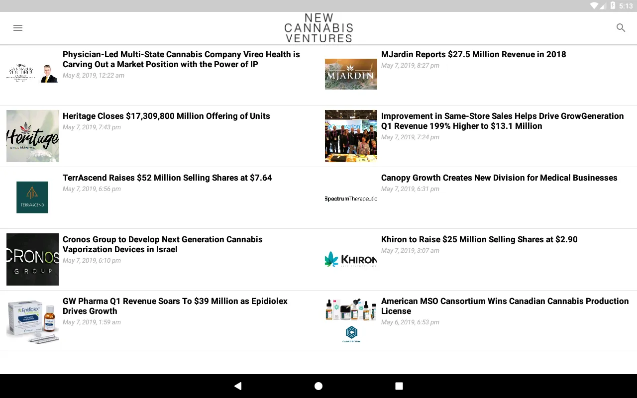 New Cannabis Ventures | Indus Appstore | Screenshot