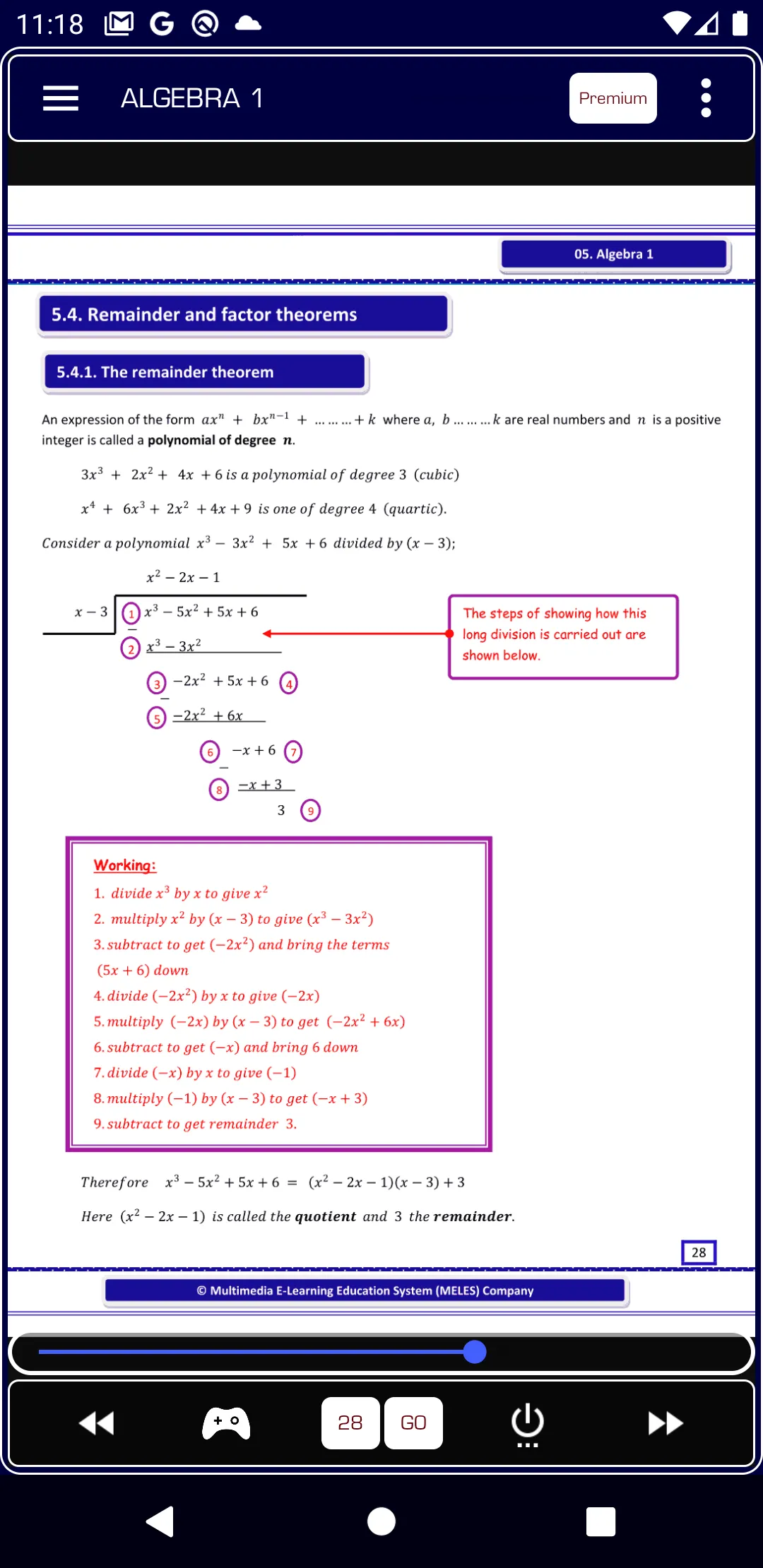 Algebra 1 Pure Math | Indus Appstore | Screenshot