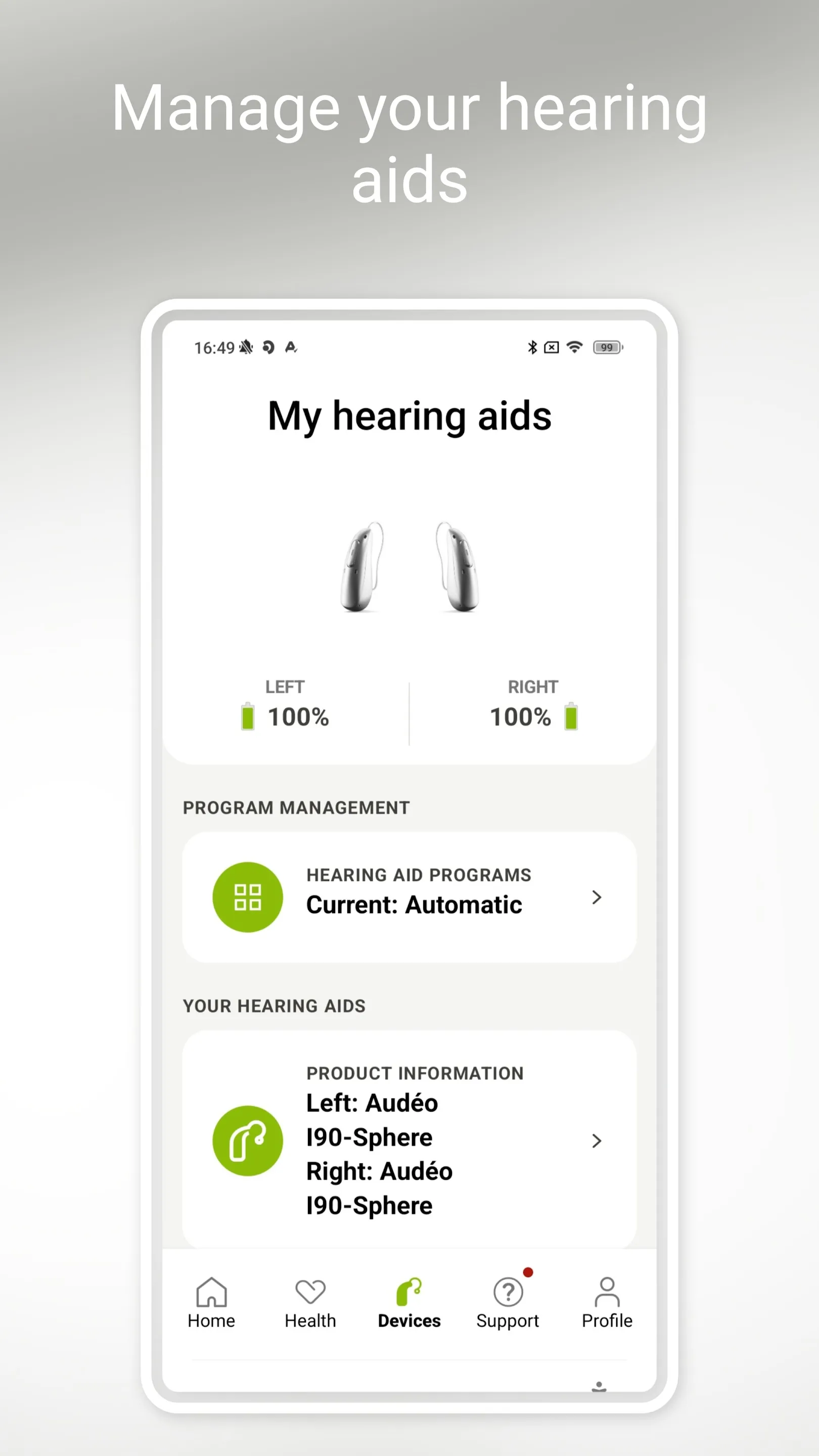 myPhonak | Indus Appstore | Screenshot
