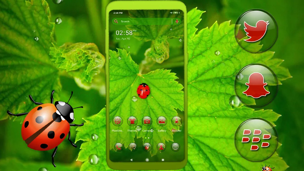 Ladybug Leaf Theme | Indus Appstore | Screenshot