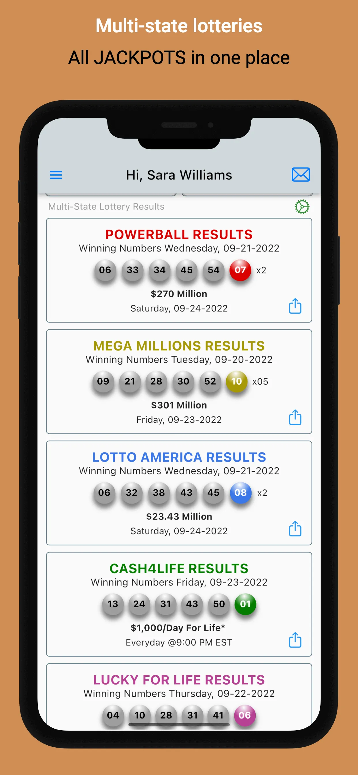 USA Lottery Journal & Results | Indus Appstore | Screenshot