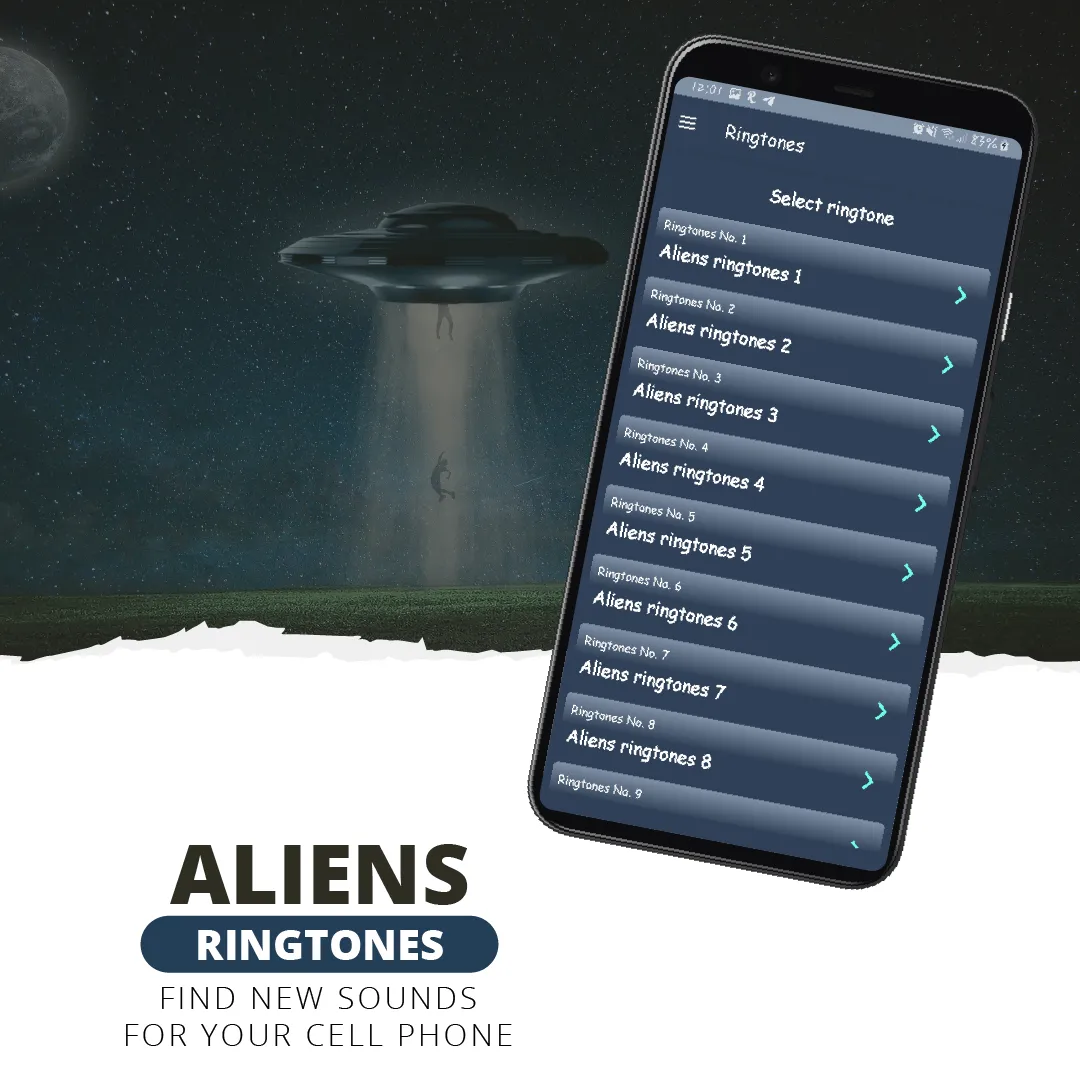 Alien ringtones, alien sounds | Indus Appstore | Screenshot