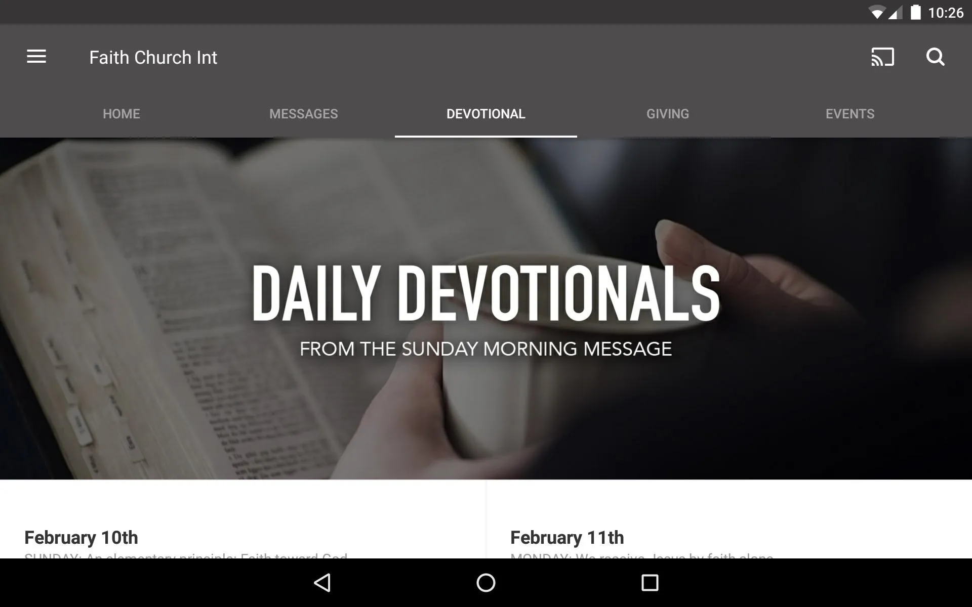 Faith Church Int | Indus Appstore | Screenshot