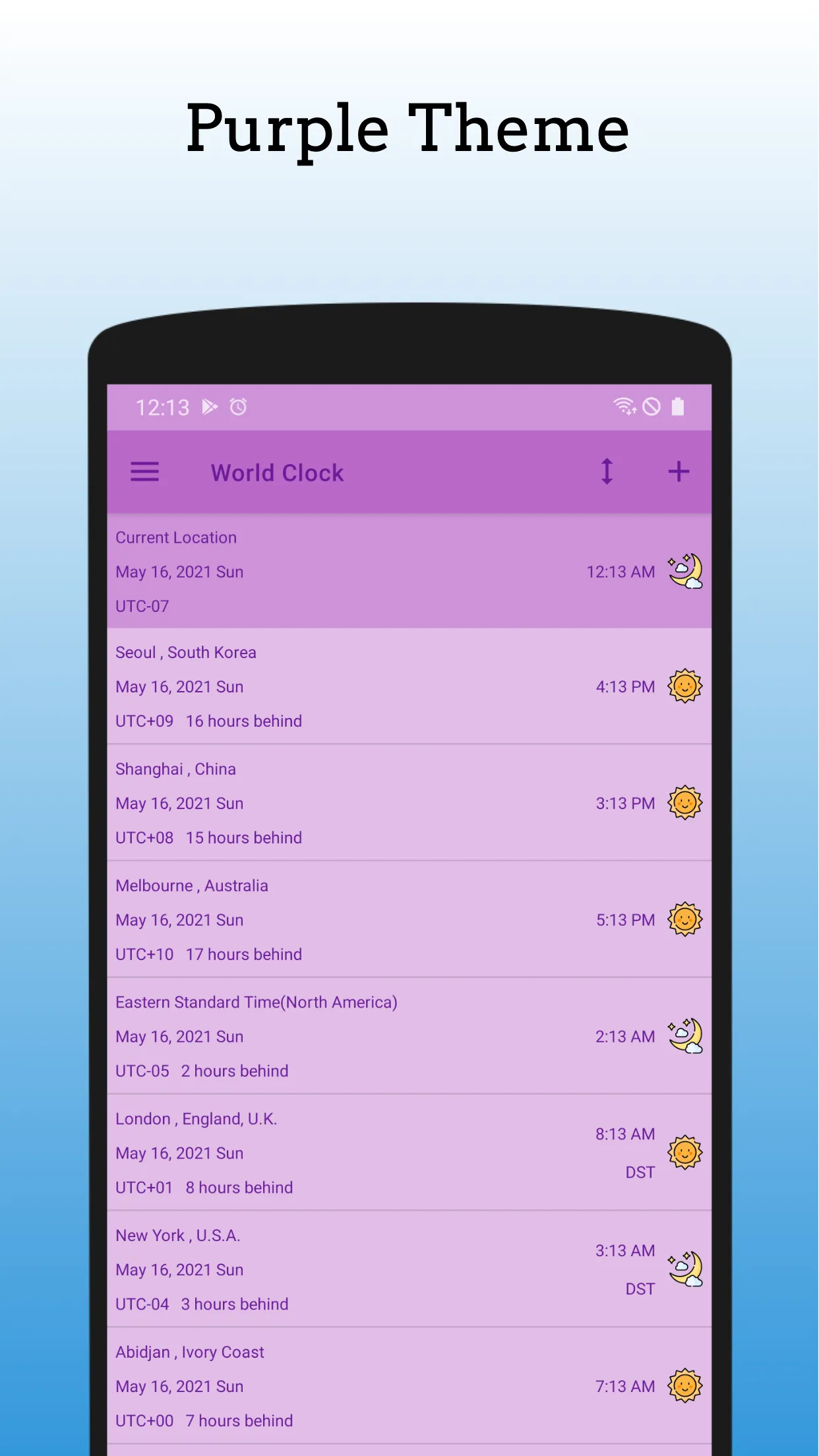 World Clock - TimeZone Widget | Indus Appstore | Screenshot