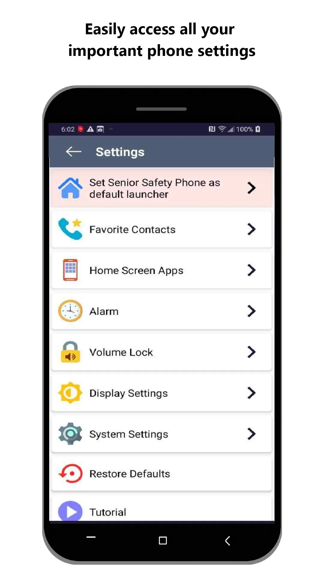 Senior Safety Phone - Big Icon | Indus Appstore | Screenshot