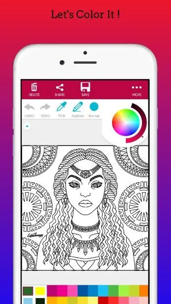 Melanin Girl Coloring Book | Indus Appstore | Screenshot