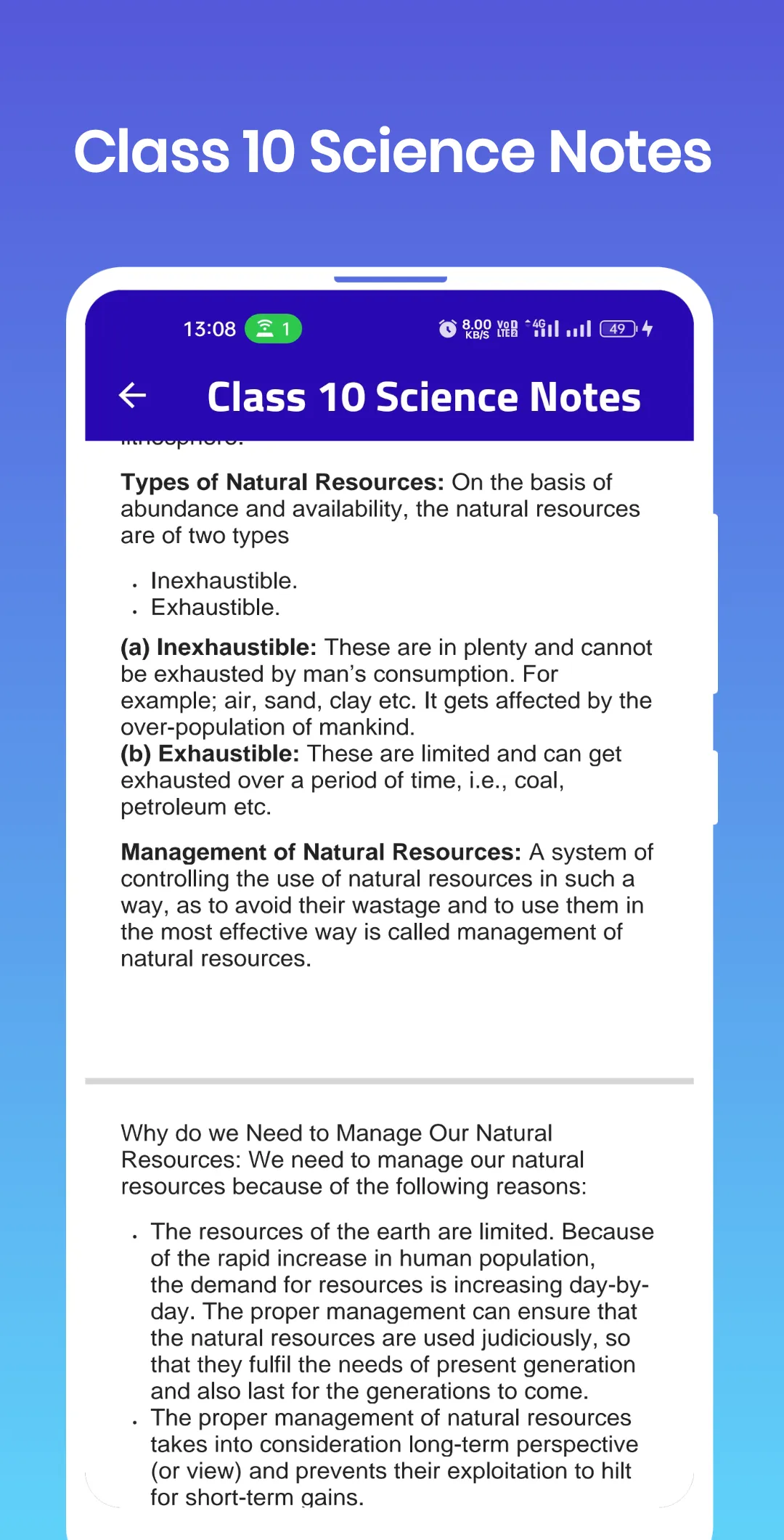 Class 10 Science Notes | Indus Appstore | Screenshot