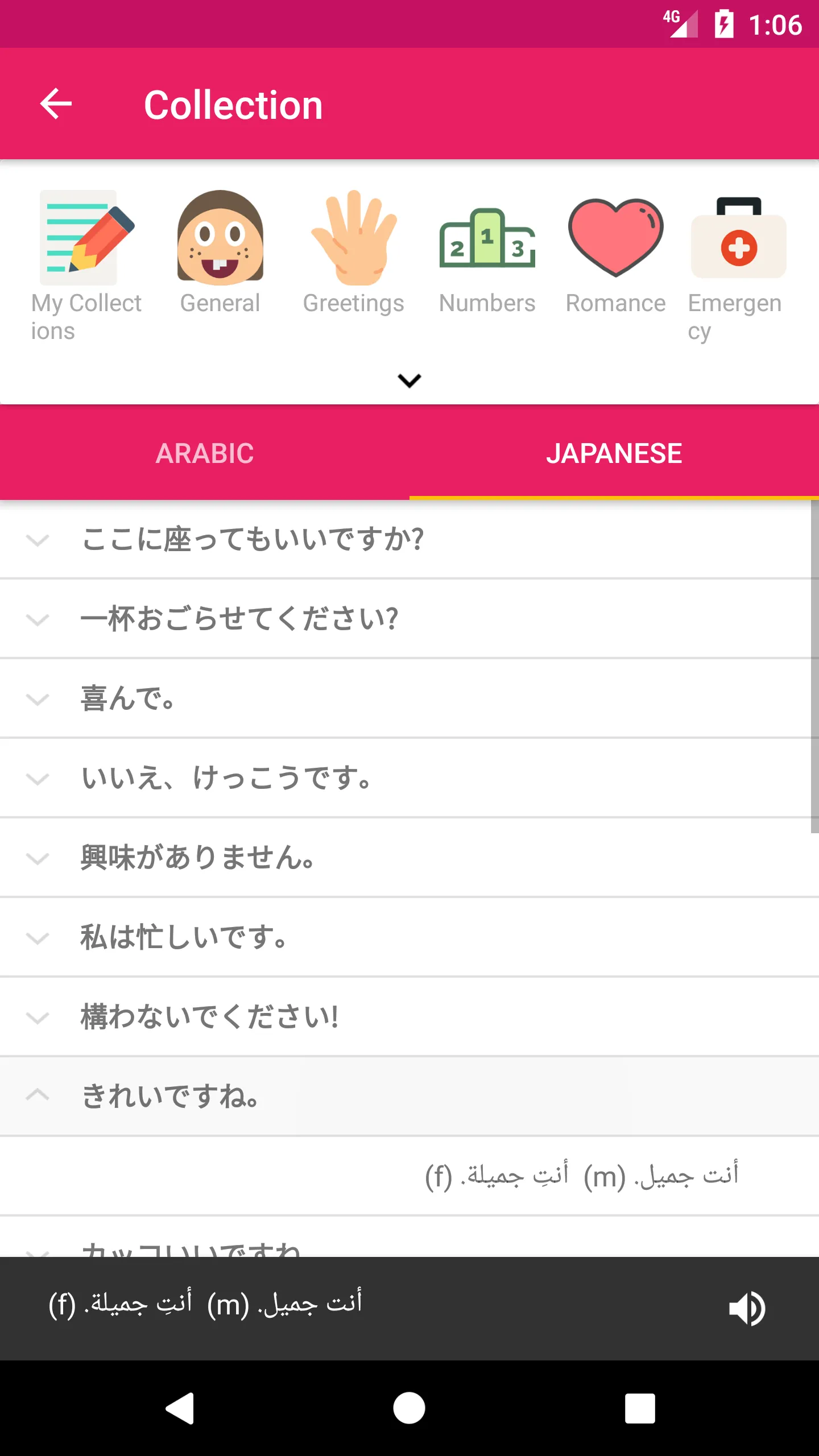 Arabic Japanese Dictionary | Indus Appstore | Screenshot