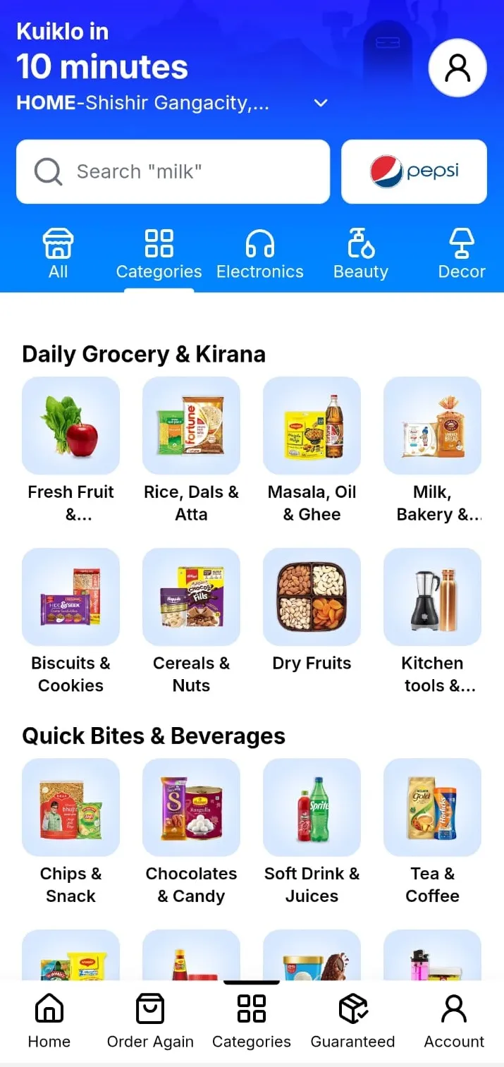 Kuiklo: 10 Min* Grocery App | Indus Appstore | Screenshot
