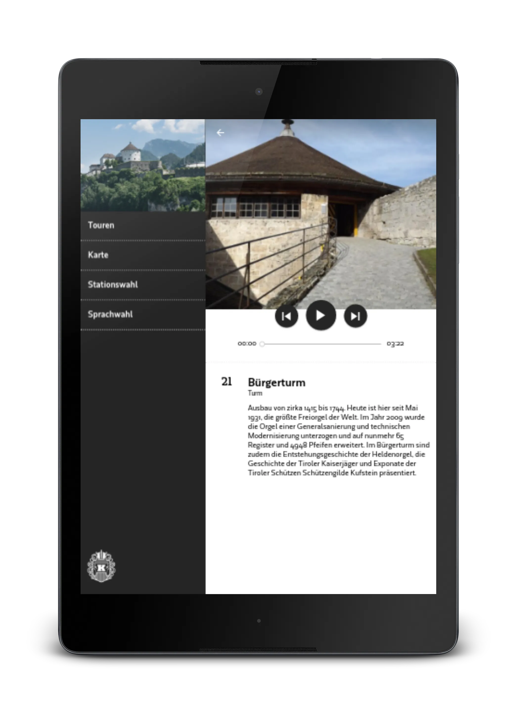 Festung Kufstein | Indus Appstore | Screenshot