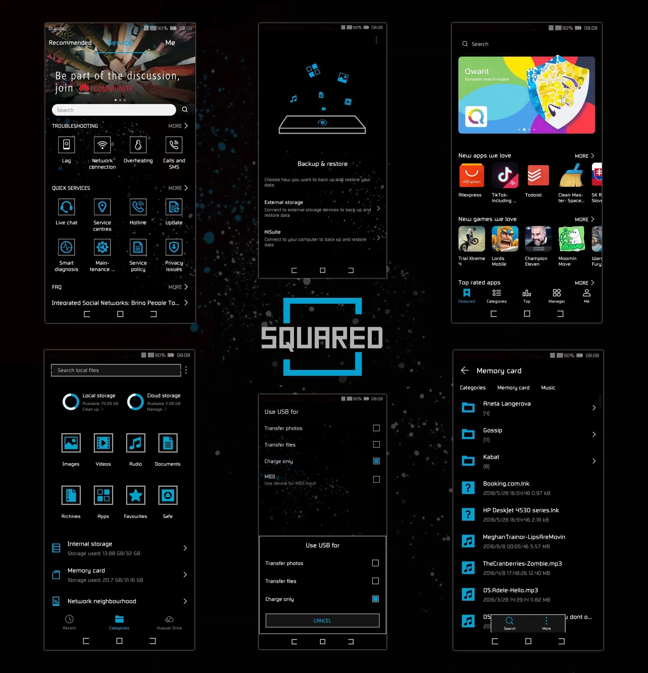 [EMUI5/8/9]Squared Theme | Indus Appstore | Screenshot